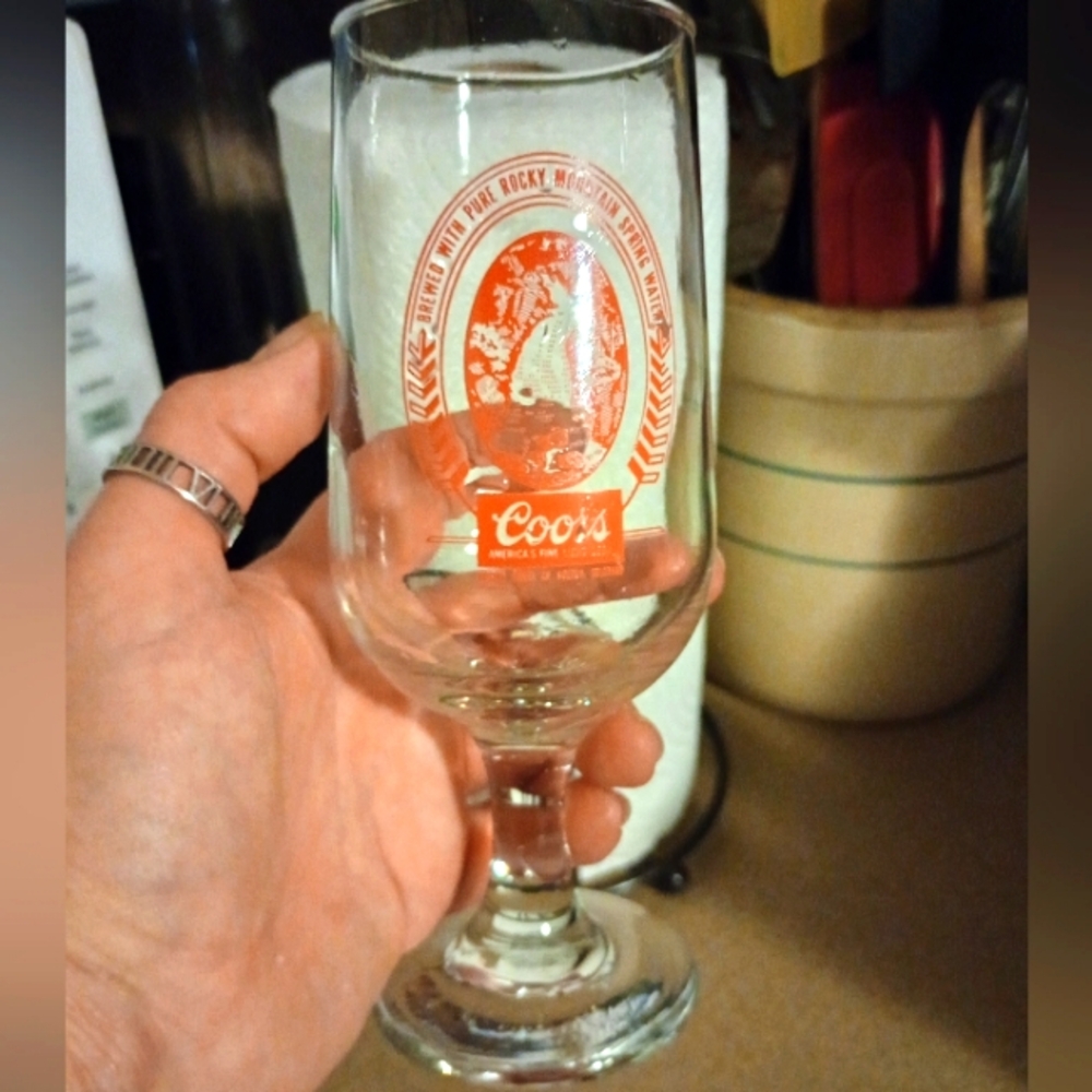 Set Of 3 Coors Beer Glass with Red Logo